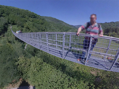 Garfagnana San Marcello Piteglio ponte sospeso